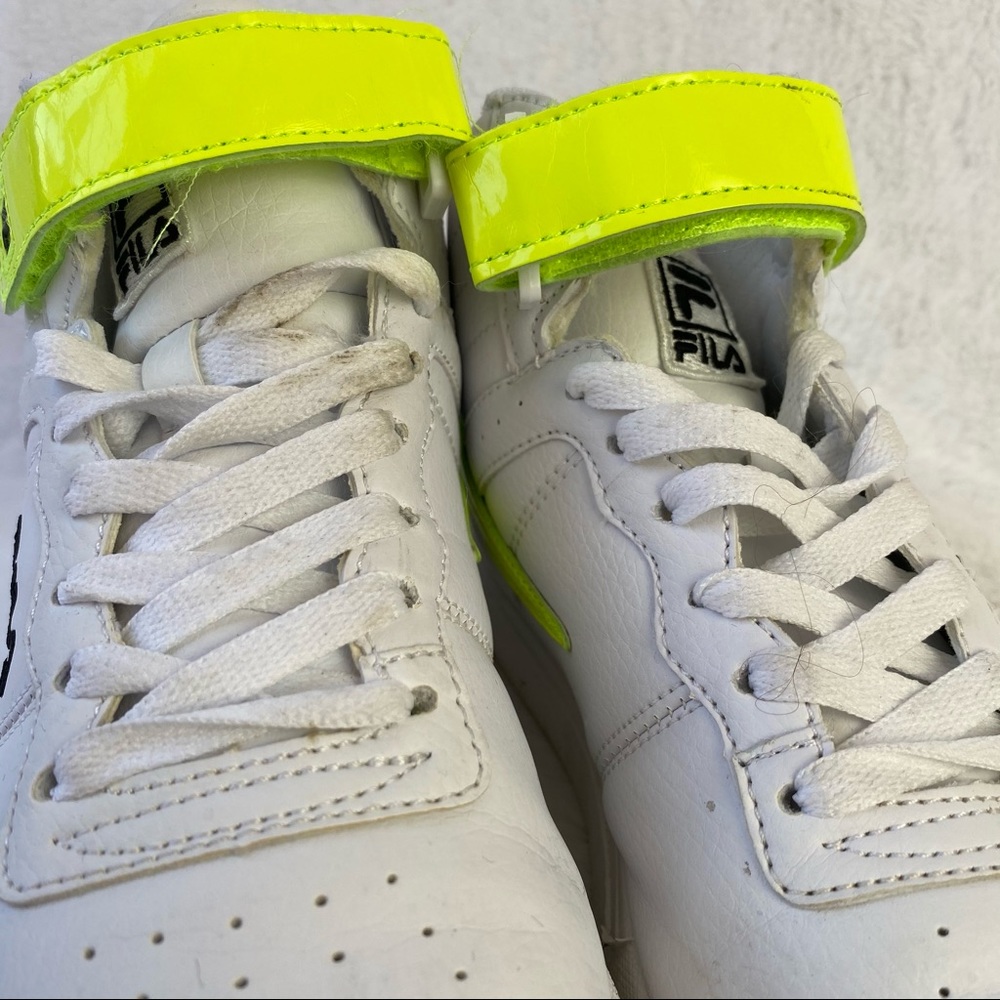 Fila Vulc Color Pop Neon Green High Top Sneakers - Picture 10 of 10